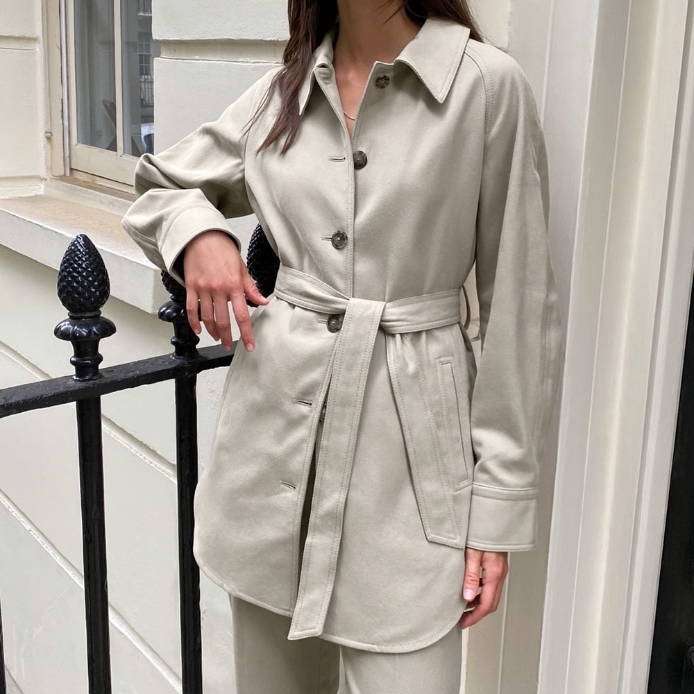 Babaton Button-Up Belted Shirt Jacket